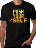 Push Yourself T-Shirt - Motivational Black Tee