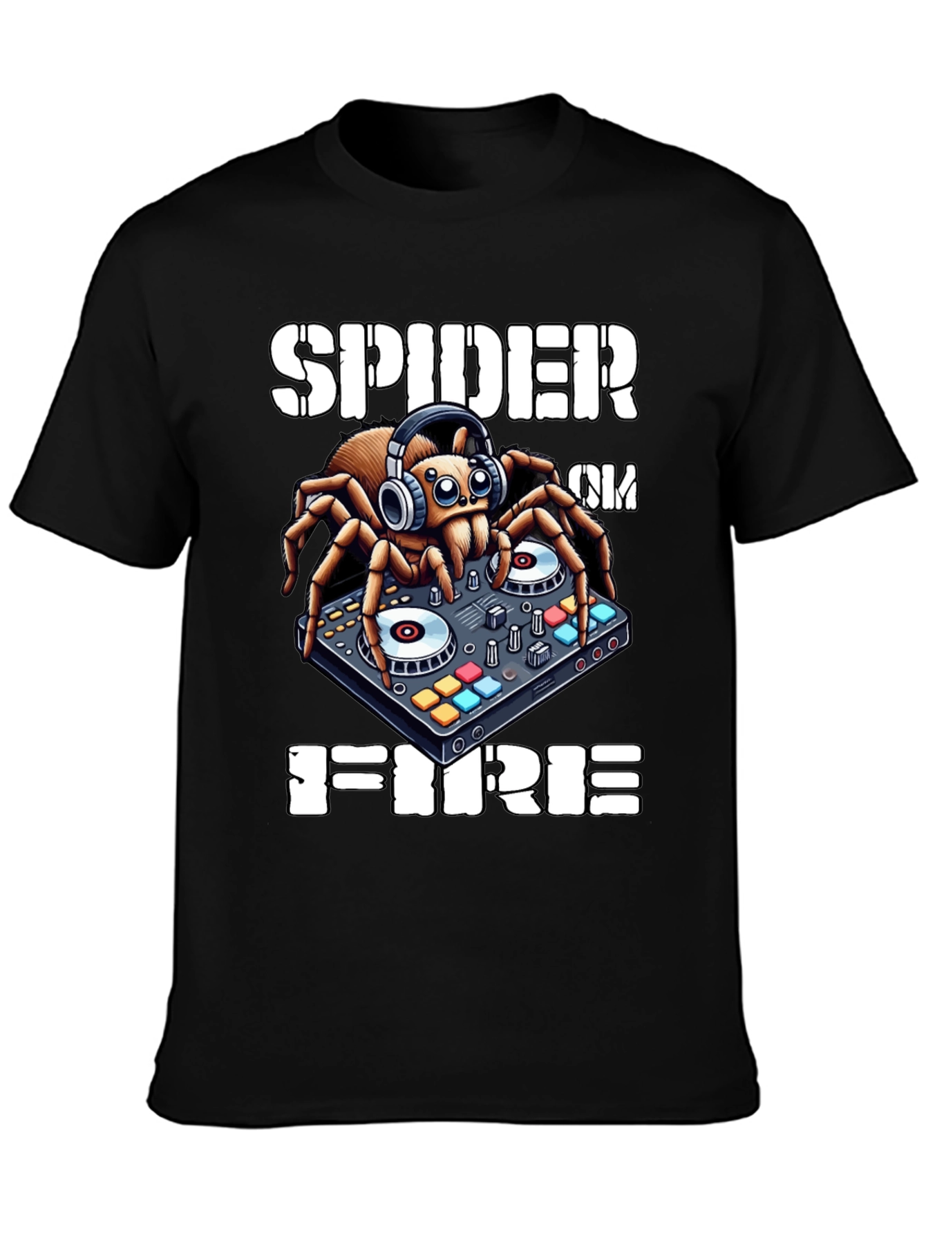Spider DJ T-Shirt - Spider on Fire
