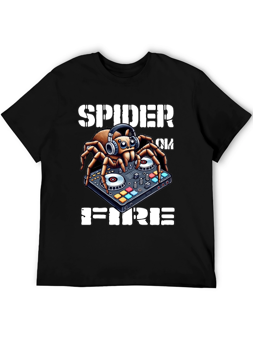 Spider DJ T-Shirt - Spider on Fire