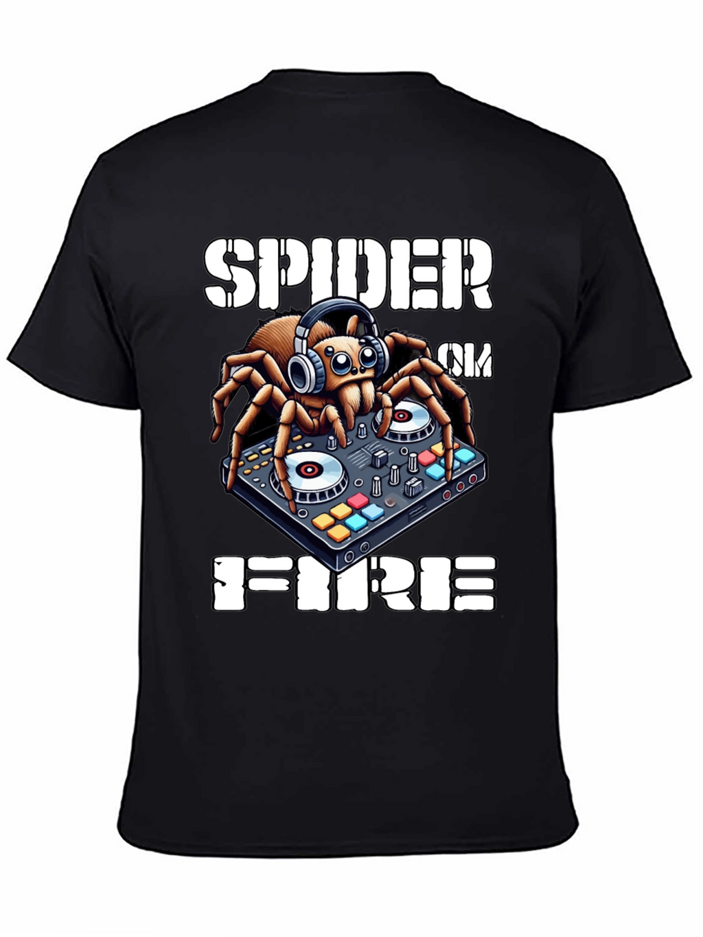 Spider DJ T-Shirt - Spider on Fire