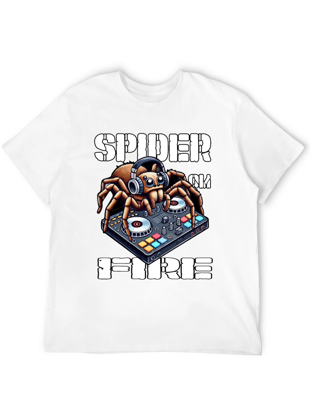 Spider DJ T-Shirt - Spider on Fire
