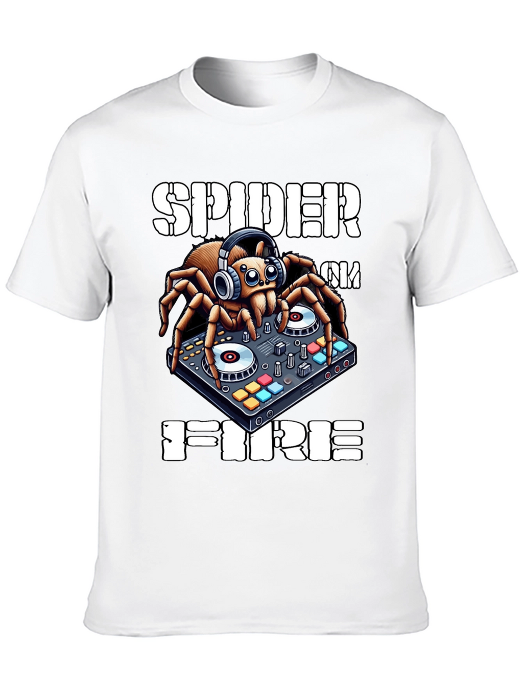 Spider DJ T-Shirt - Spider on Fire