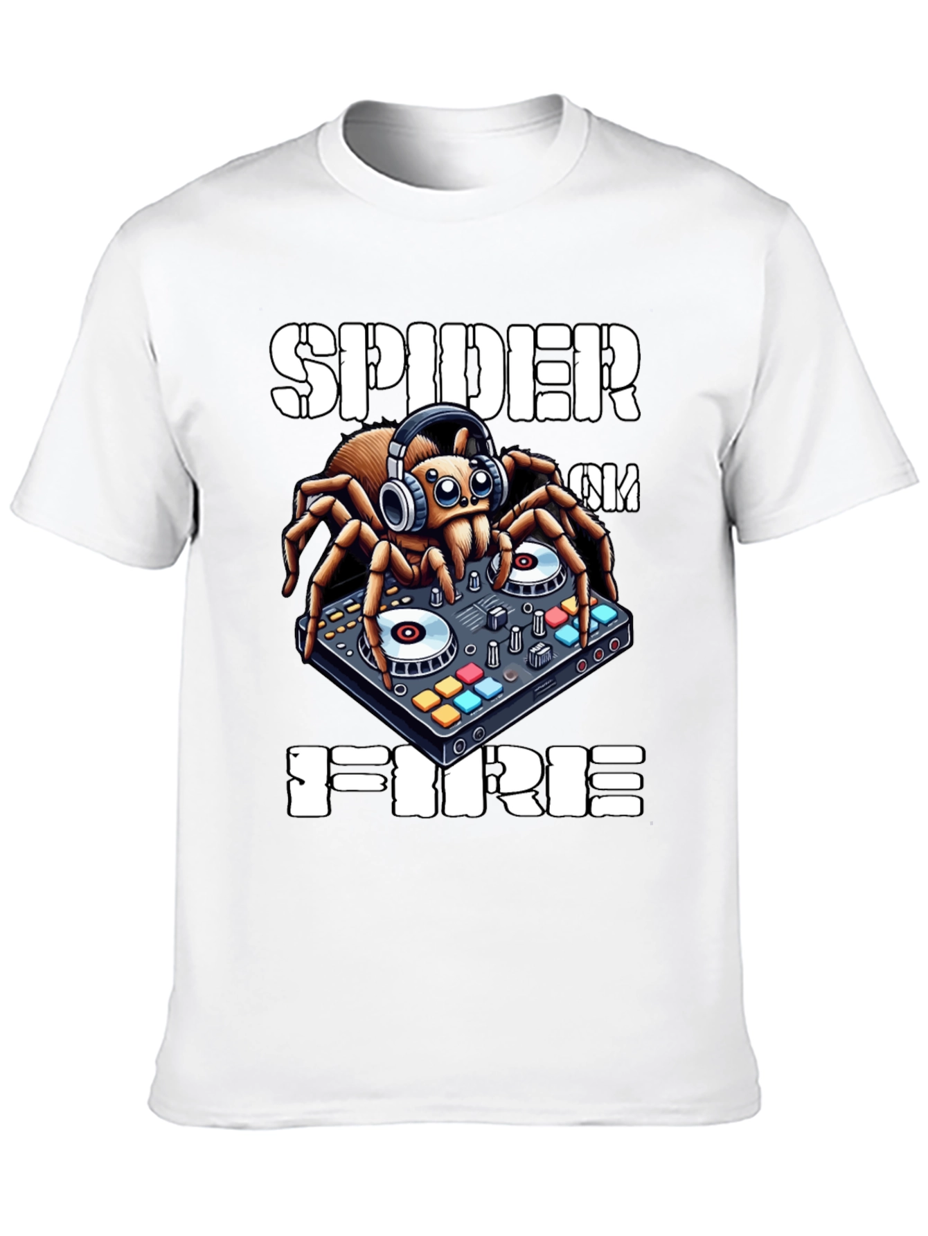 Spider DJ T-Shirt - Spider on Fire