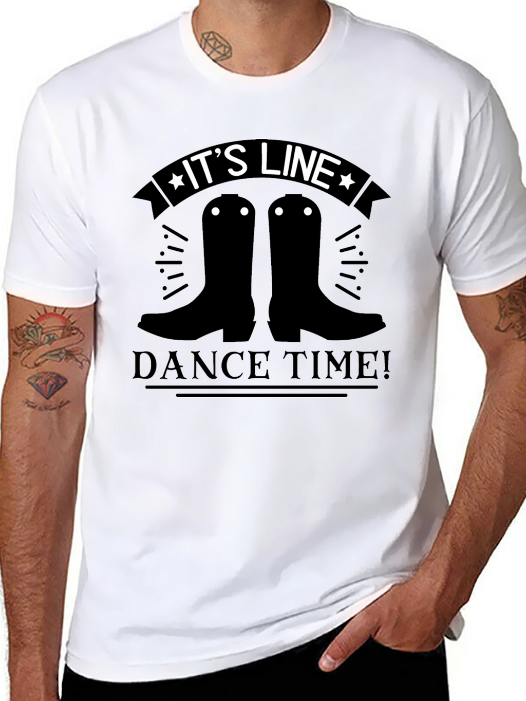 Line Dance Time T-Shirt - Country Western Style
