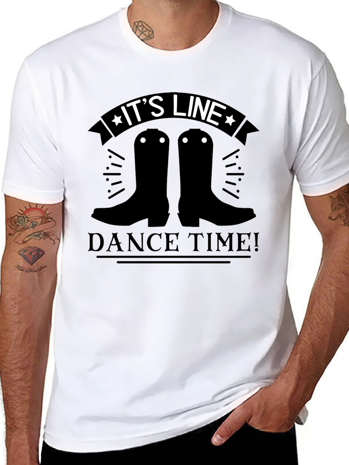 Line Dance Time T-Shirt - Country Western Style
