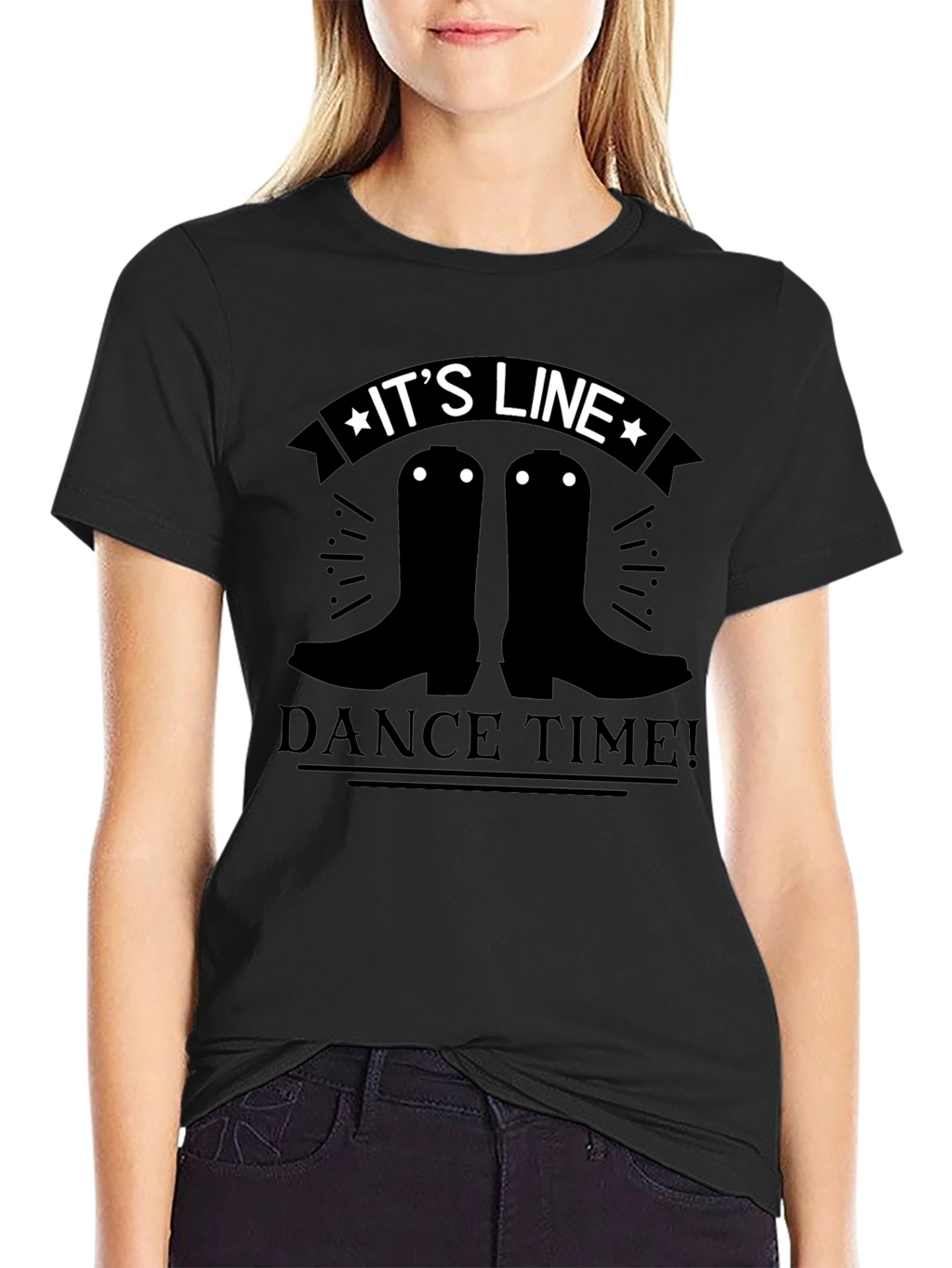Line Dance Time T-Shirt - Country Western Style