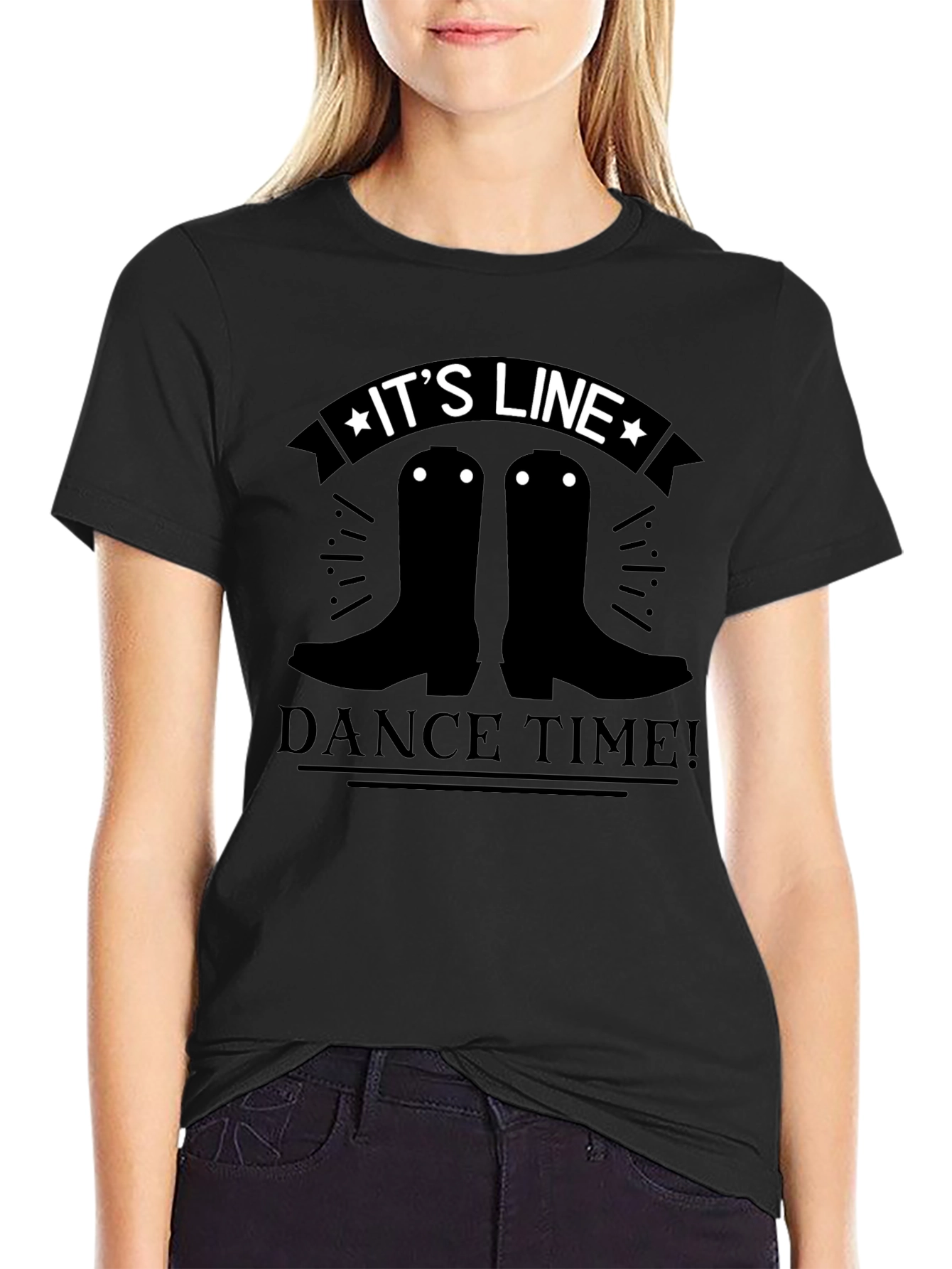 Line Dance Time T-Shirt - Country Western Style