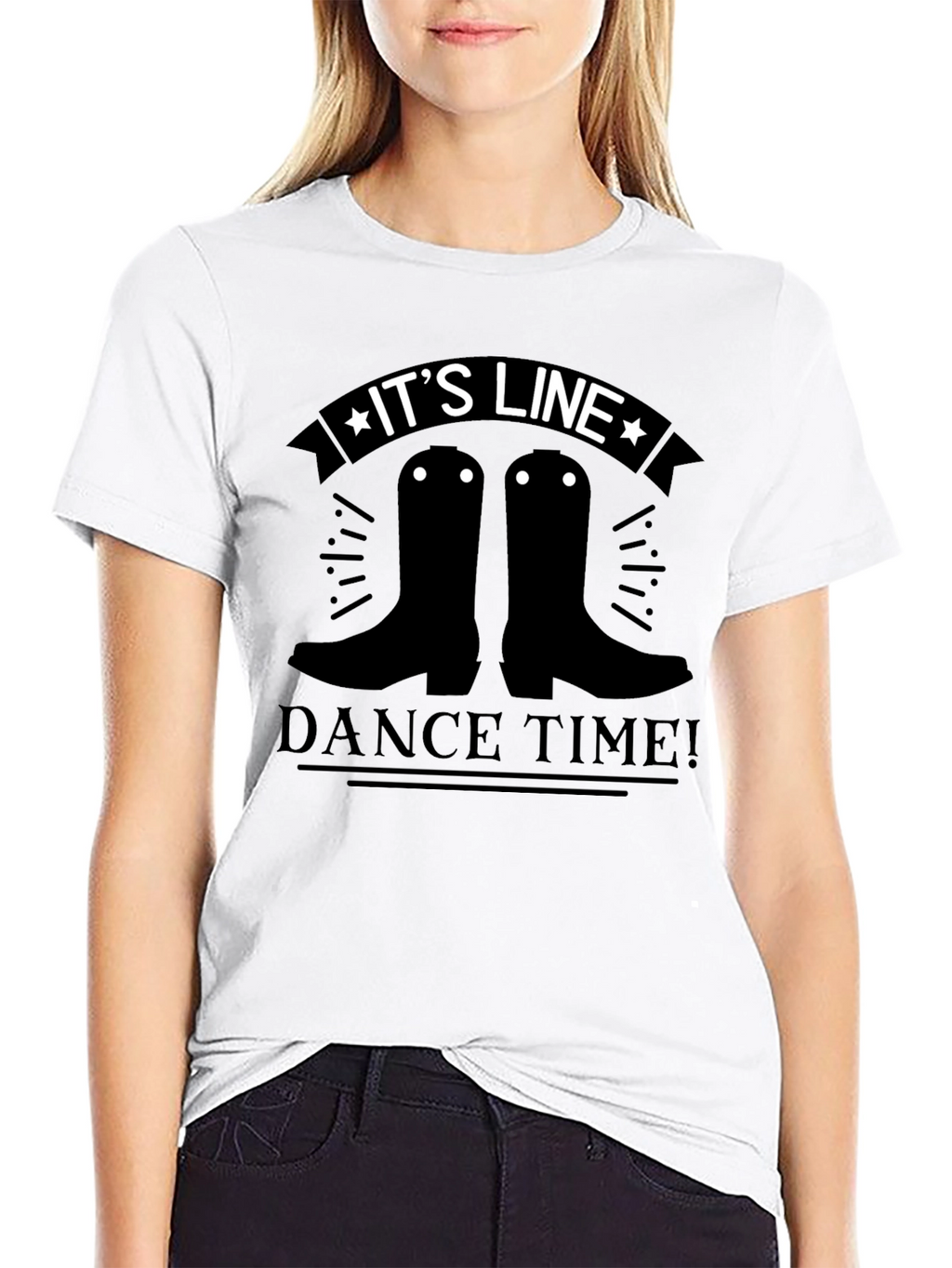Line Dance Time T-Shirt - Country Western Style