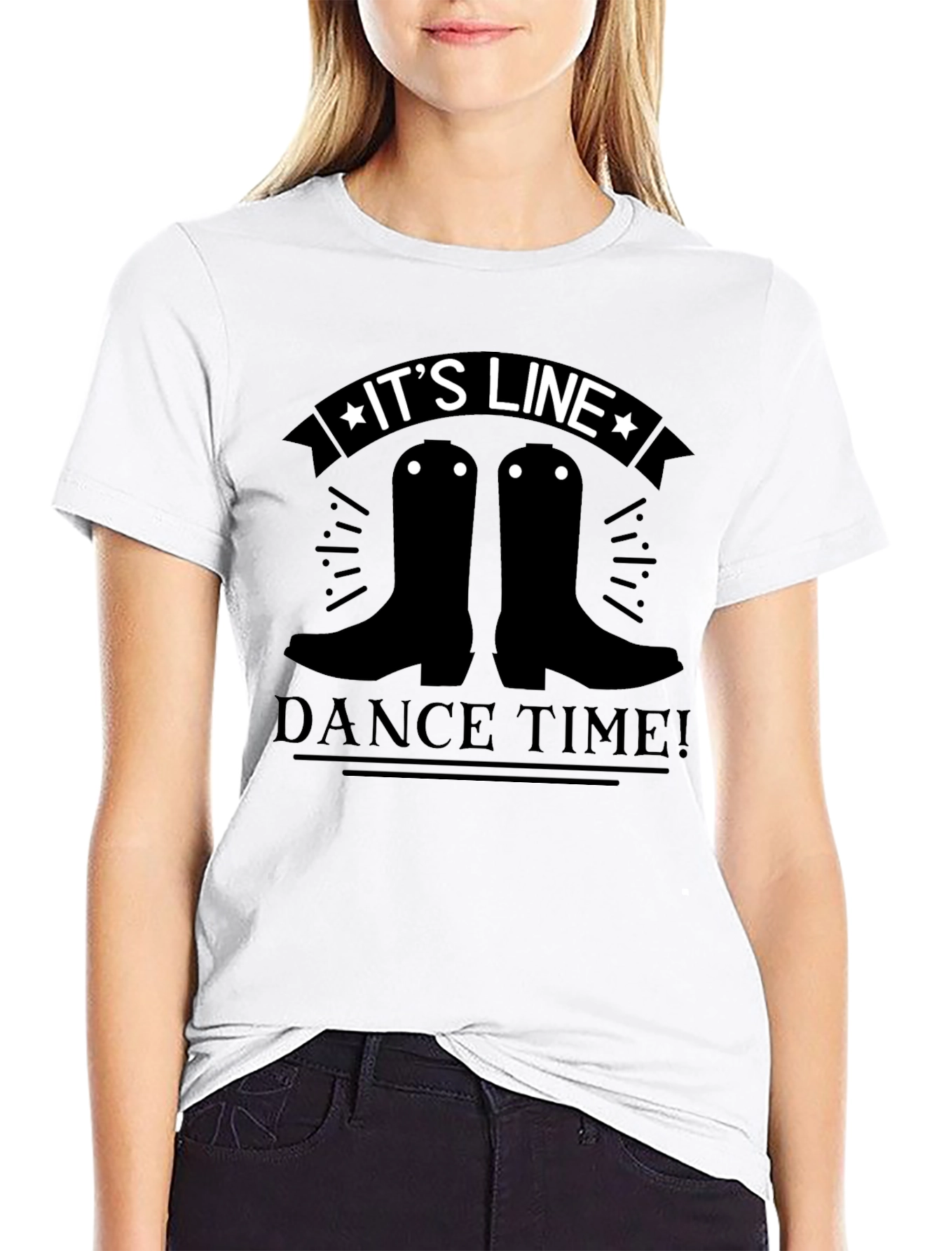 Line Dance Time T-Shirt - Country Western Style
