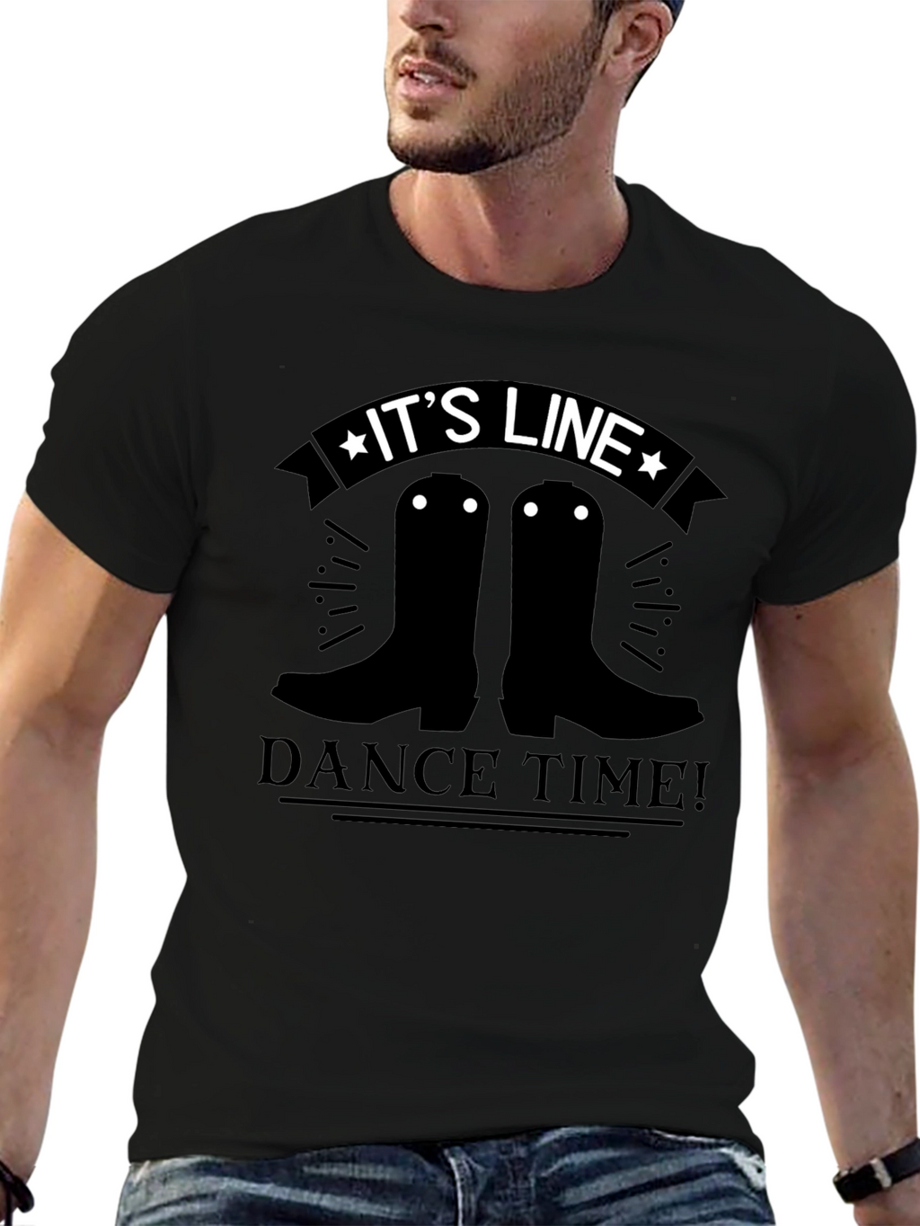 Line Dance Time T-Shirt - Country Western Style