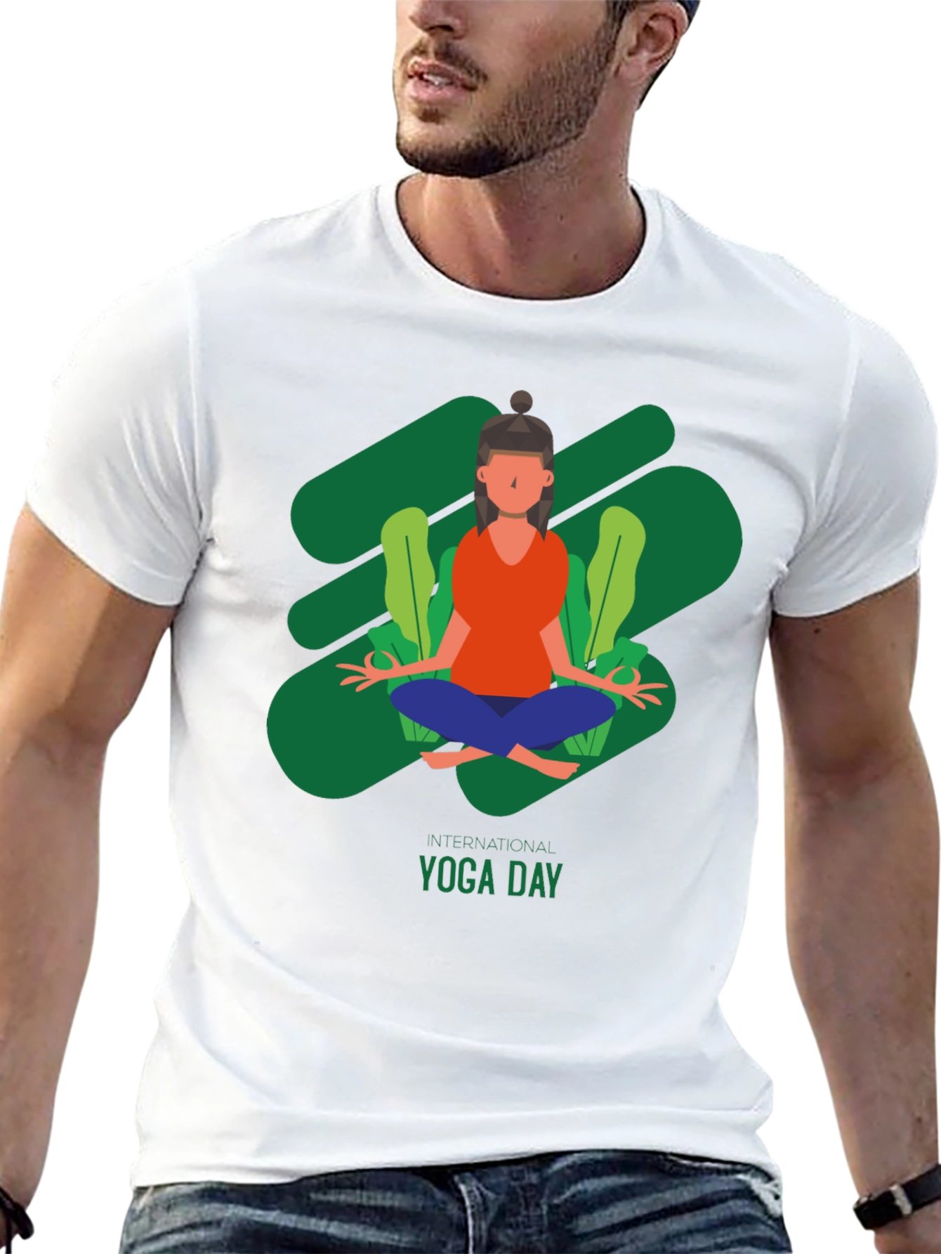 Yoga Day T-Shirt - Black Cotton Tee