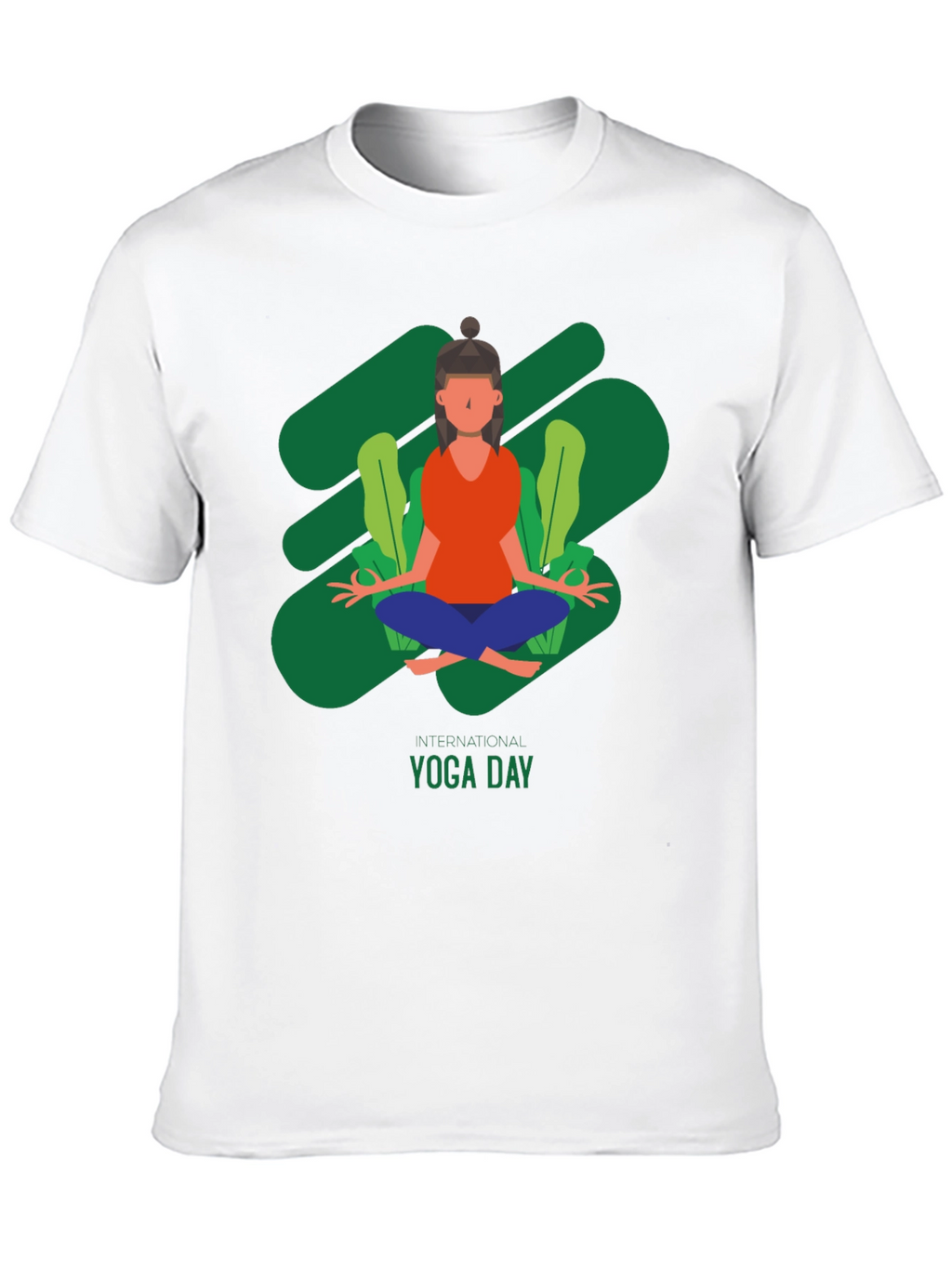 Yoga Day T-Shirt - Black Cotton Tee