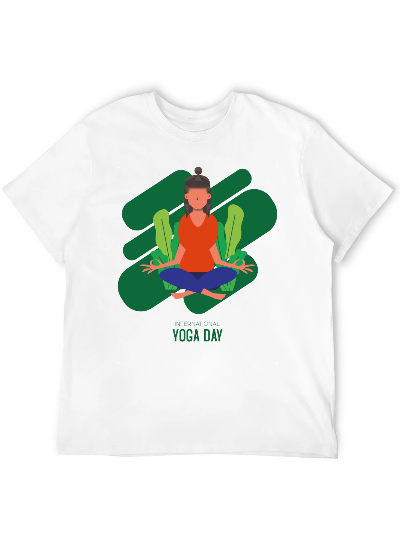 Yoga Day T-Shirt - Black Cotton Tee