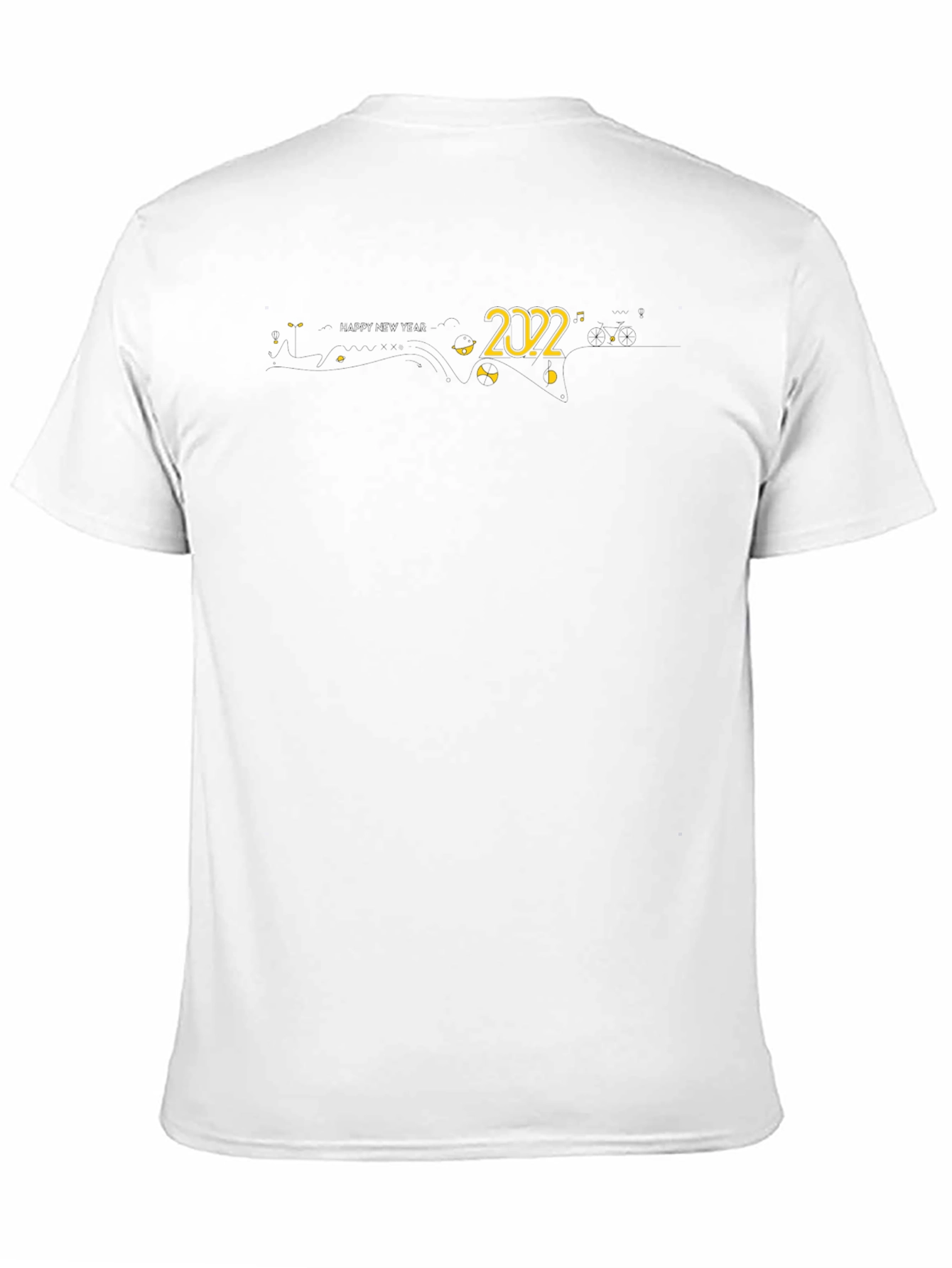 Mens Black Graphic T-Shirt - 2022