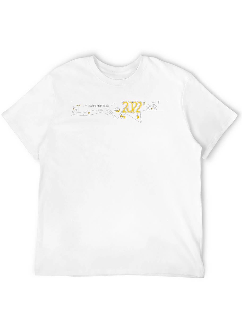 Mens Black Graphic T-Shirt - 2022