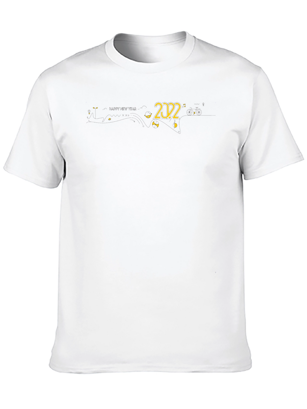 Mens Black Graphic T-Shirt - 2022