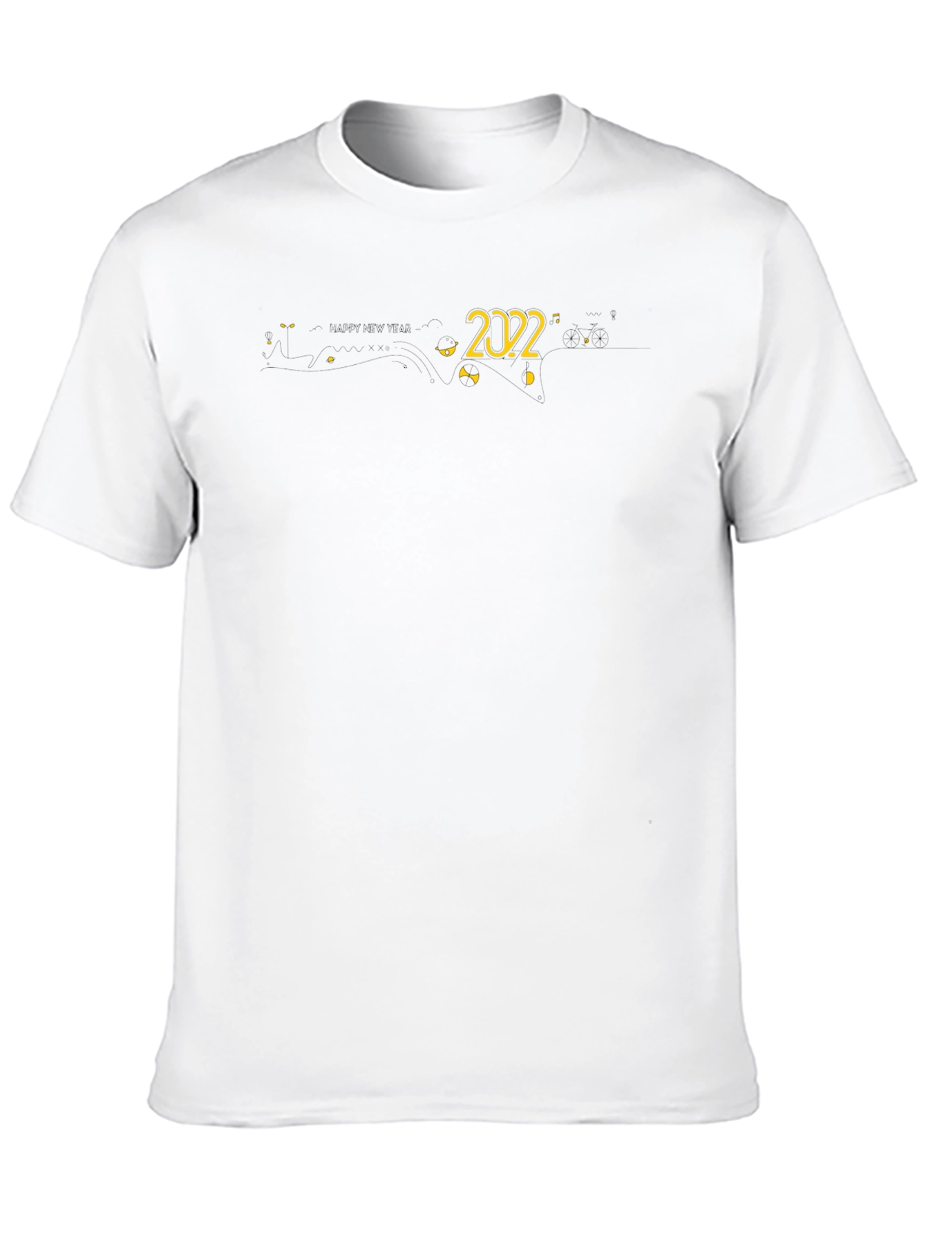 Mens Black Graphic T-Shirt - 2022