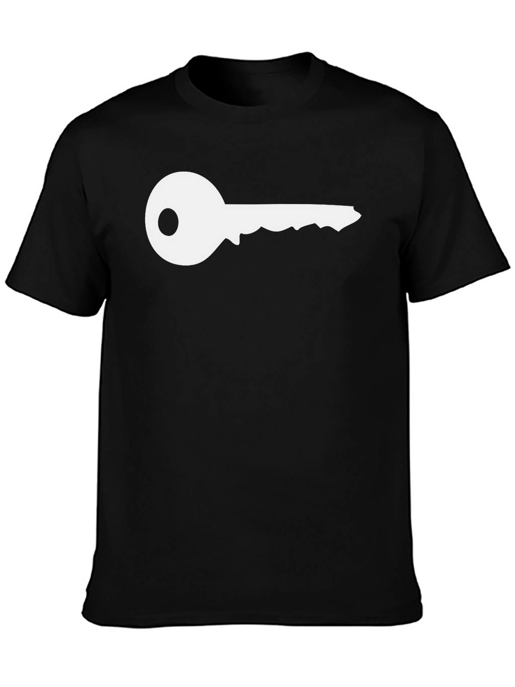 Key Graphic T-Shirt - Black Crew Neck Tee
