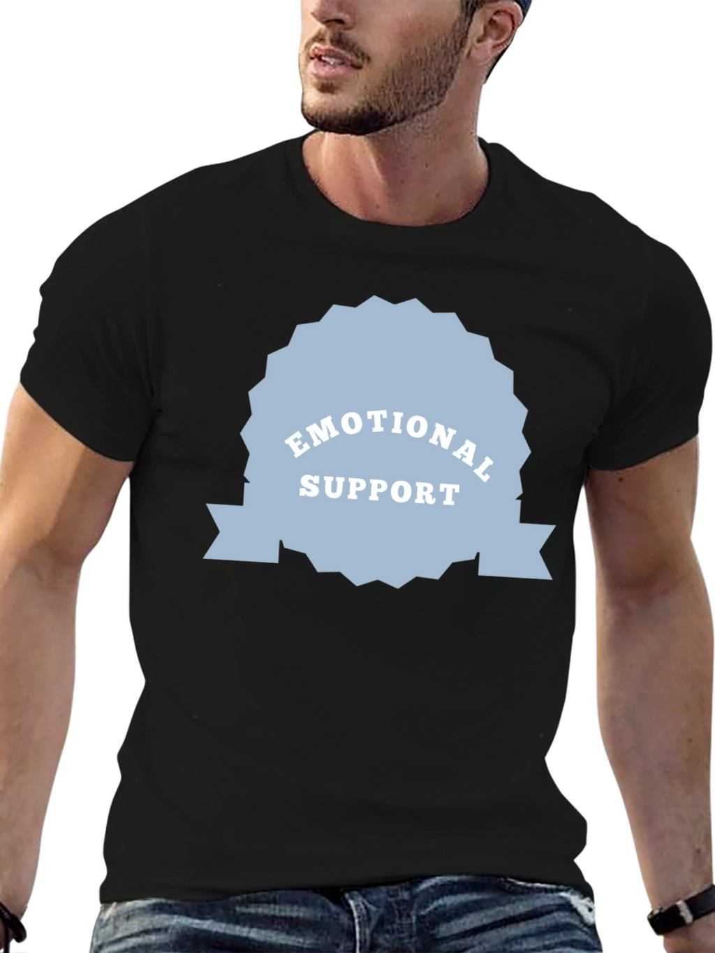 Emotional Support Black Tee