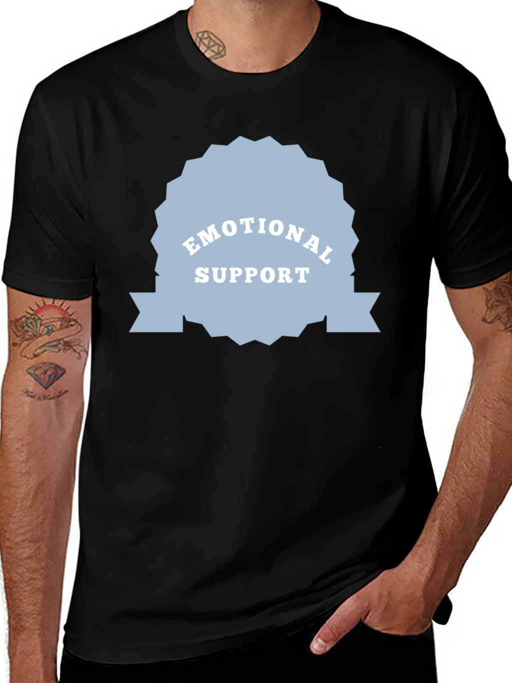 Emotional Support Black Tee