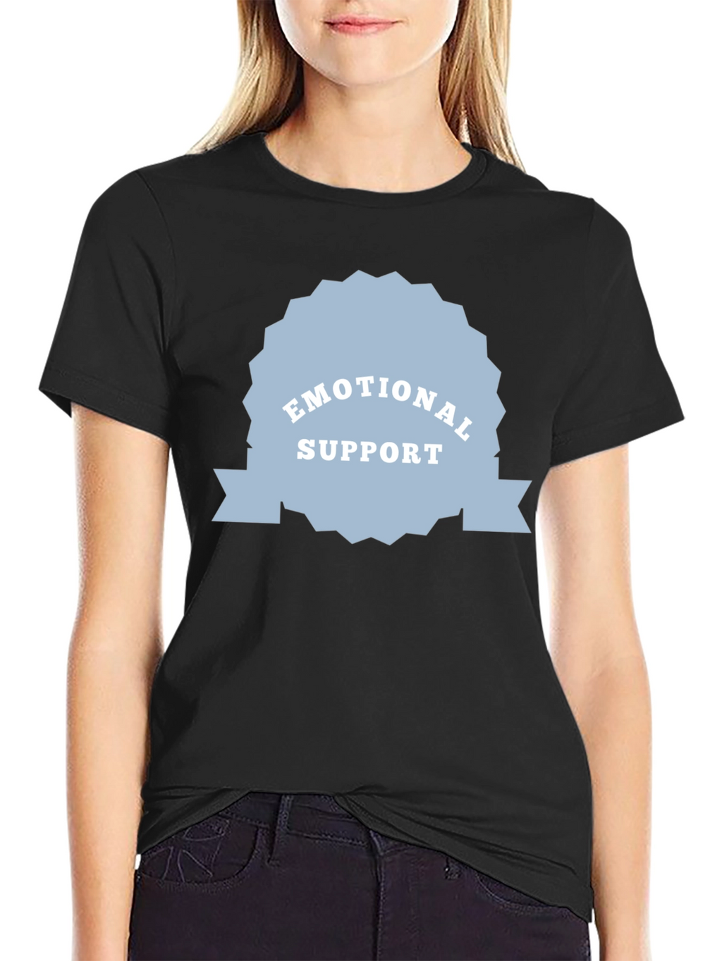 Emotional Support Black Tee