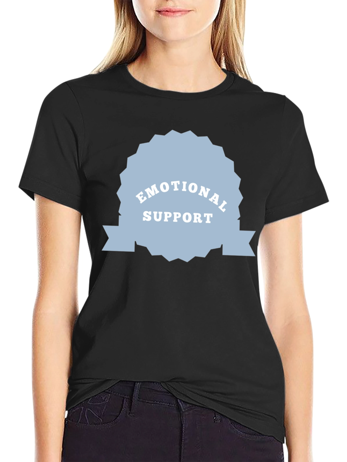 Emotional Support Black Tee