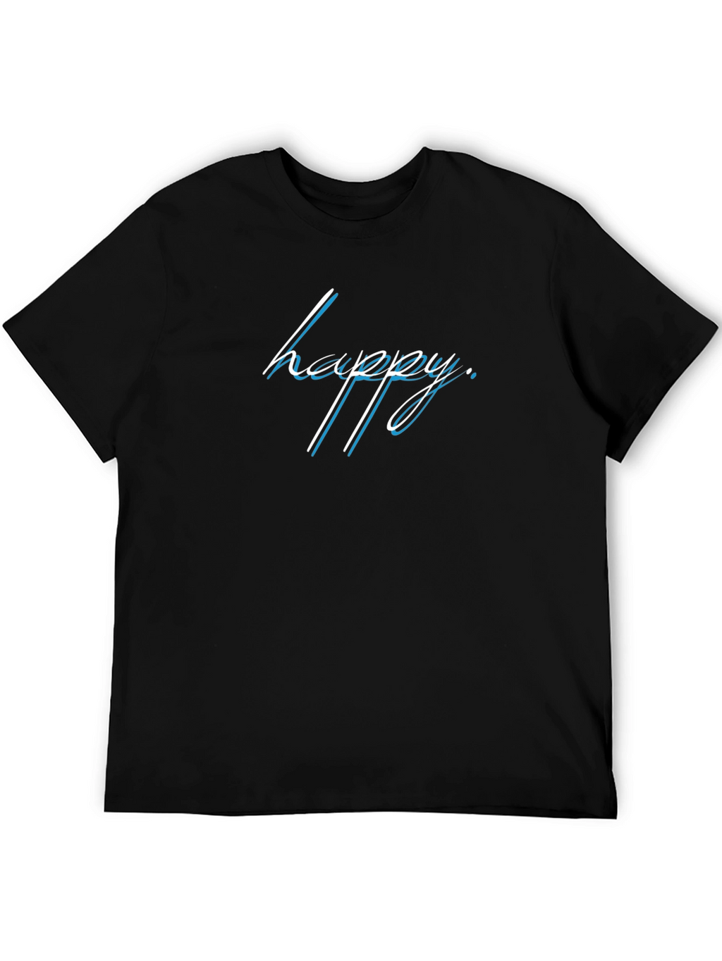 Happy Graphic Tee - Stylish Black Casual Shirt