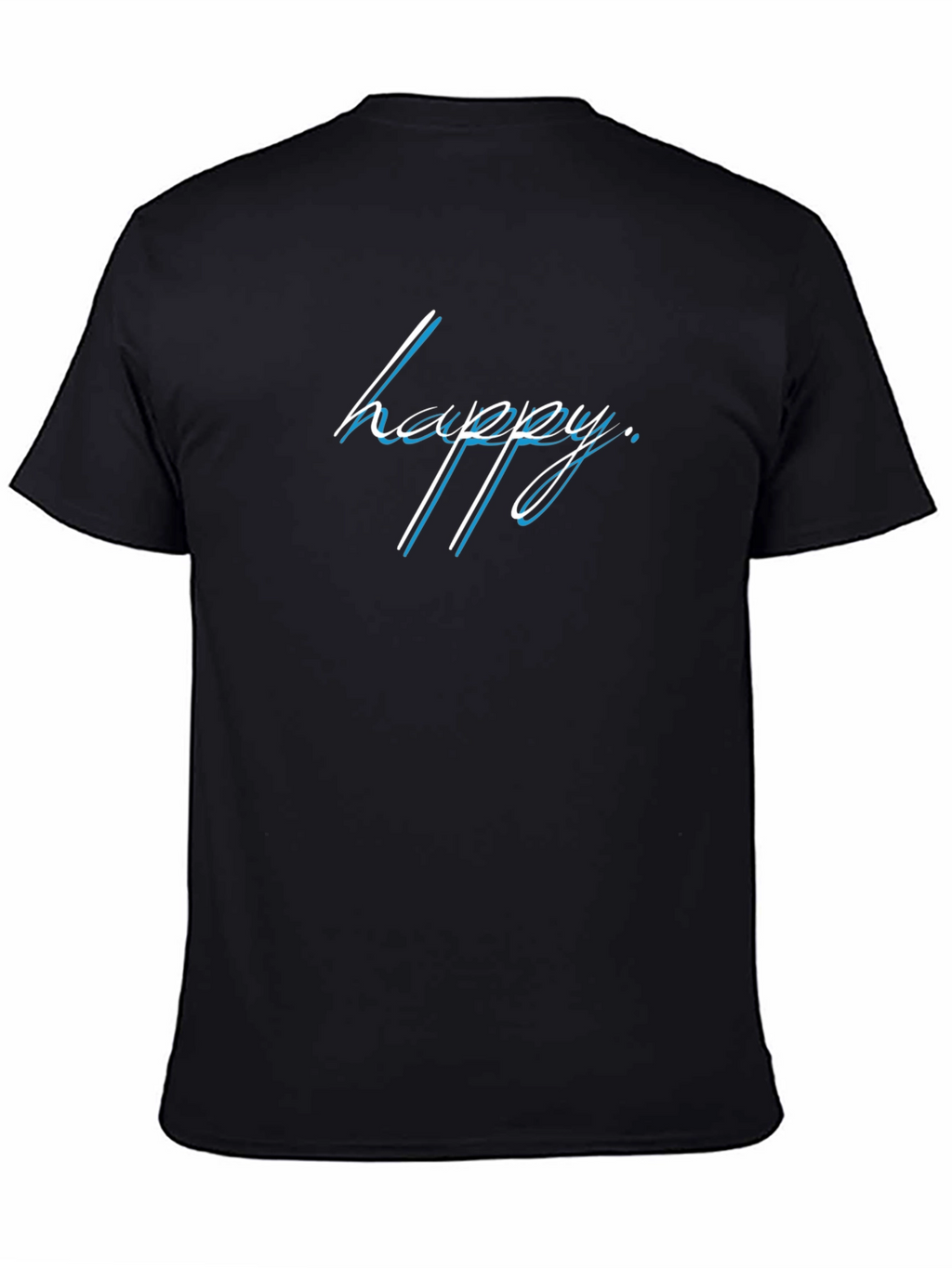 Happy Graphic Tee - Stylish Black Casual Shirt