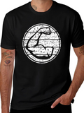 Retro Arm Muscle Tee - Black Graphic T-Shirt