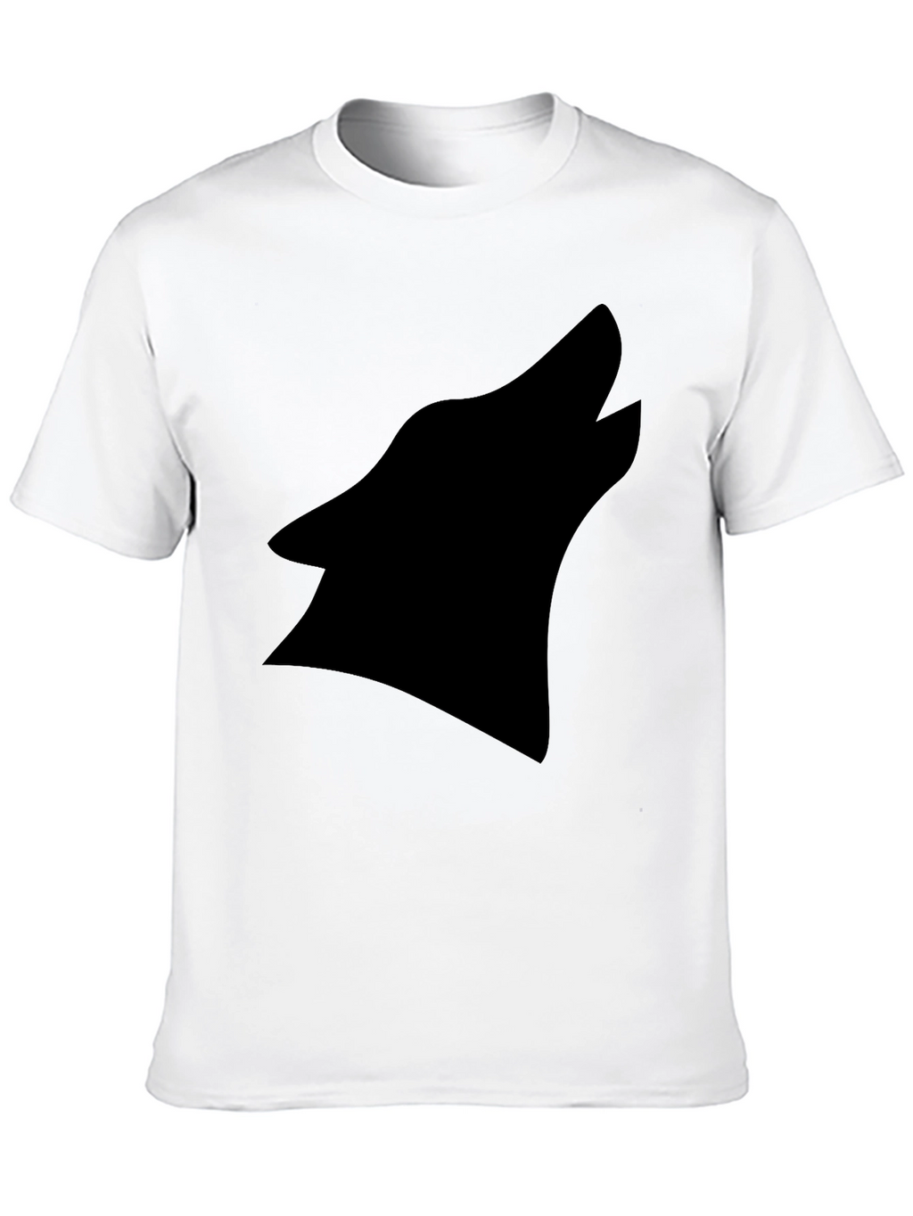 Black Wolf Silhouette Graphic Tee - Modern Style