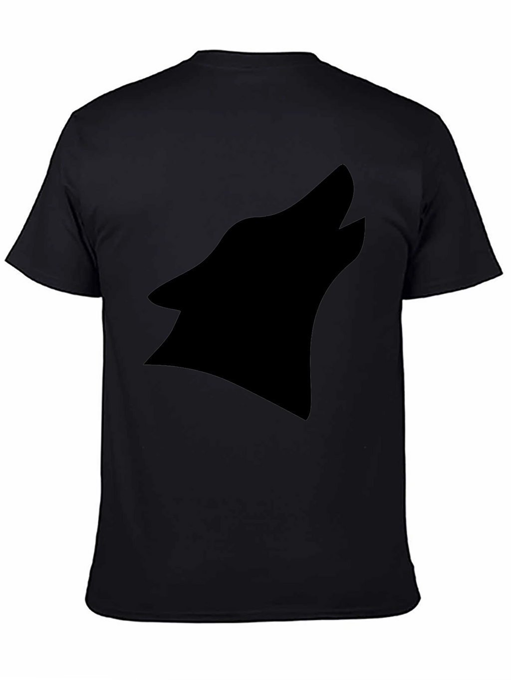 Black Wolf Silhouette Graphic Tee - Modern Style