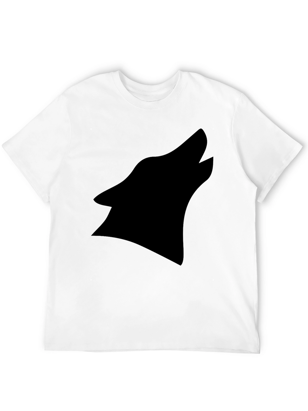 Black Wolf Silhouette Graphic Tee - Modern Style