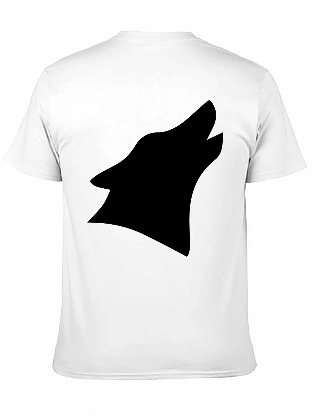 Black Wolf Silhouette Graphic Tee - Modern Style