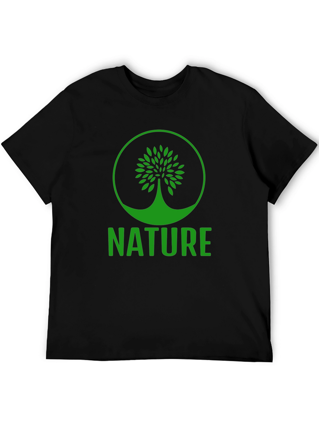 Nature Tree Graphic T-Shirt - Black Cotton Tee