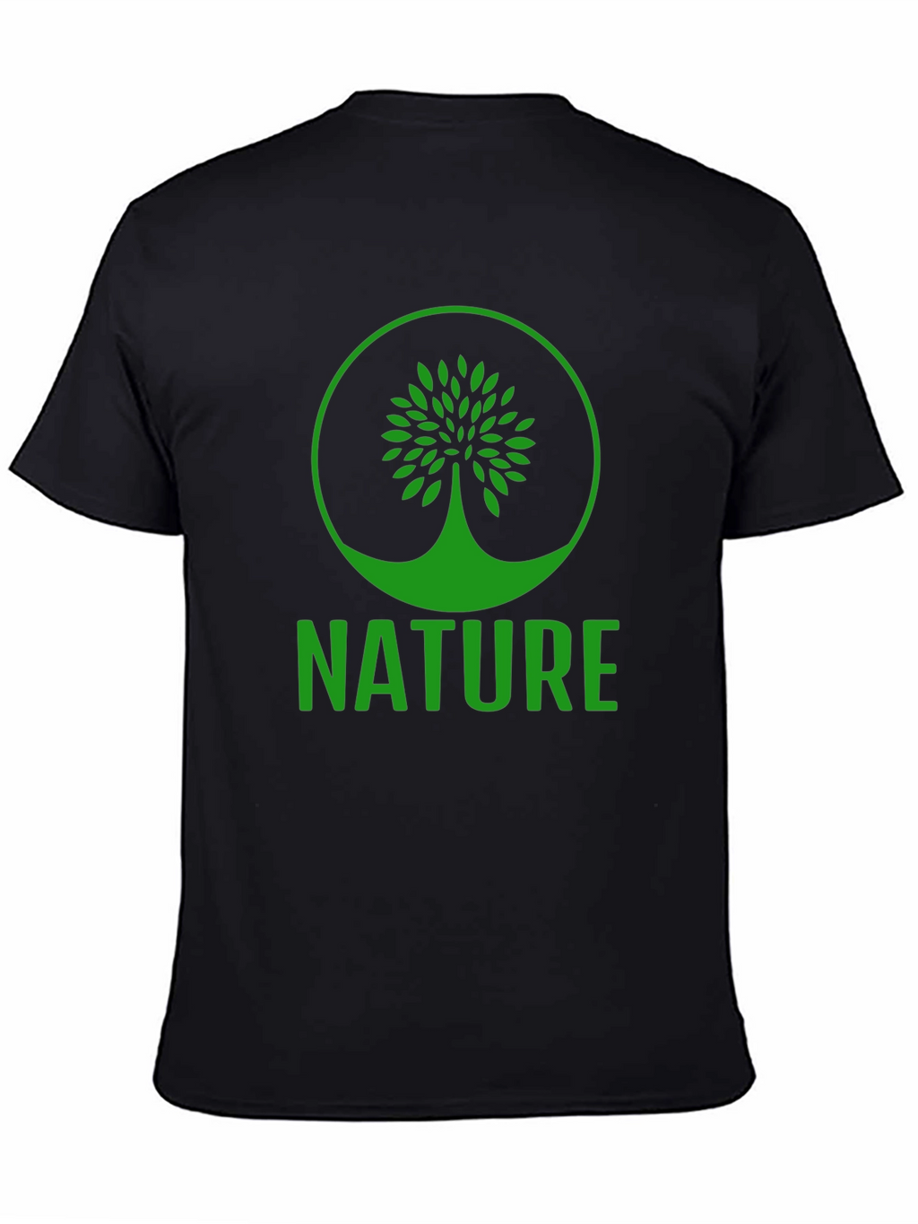 Nature Tree Graphic T-Shirt - Black Cotton Tee