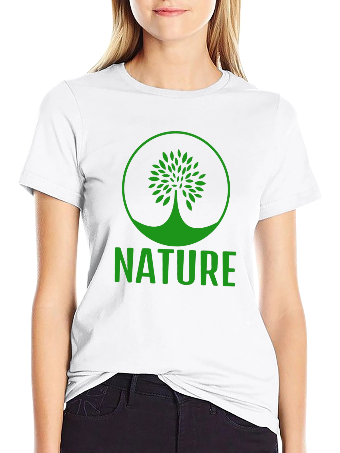 Nature Tree Graphic T-Shirt - Black Cotton Tee