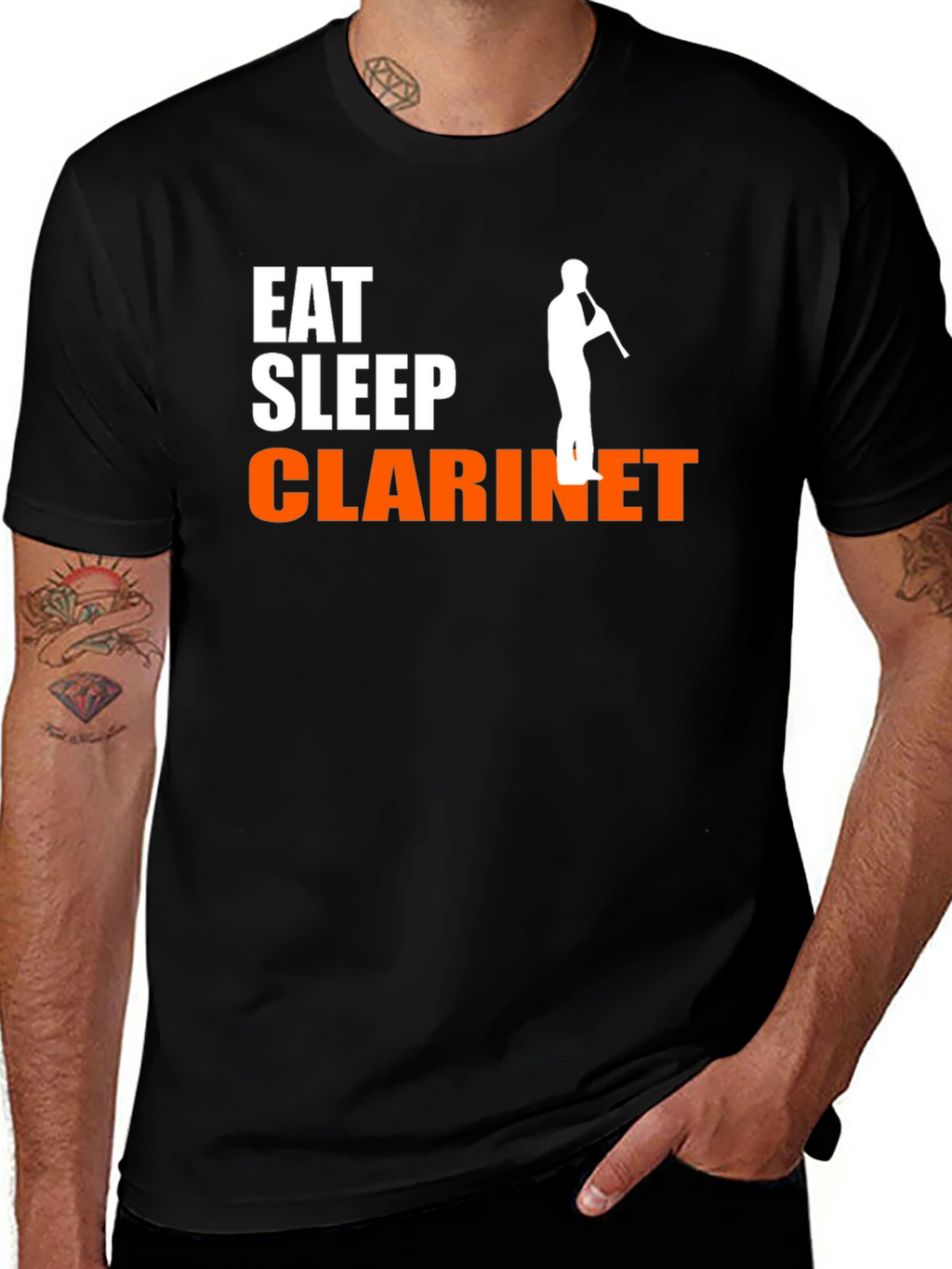 Eat Sleep Clarinet T-Shirt Black