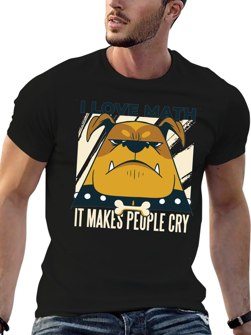 I Love Math Bulldog T-Shirt