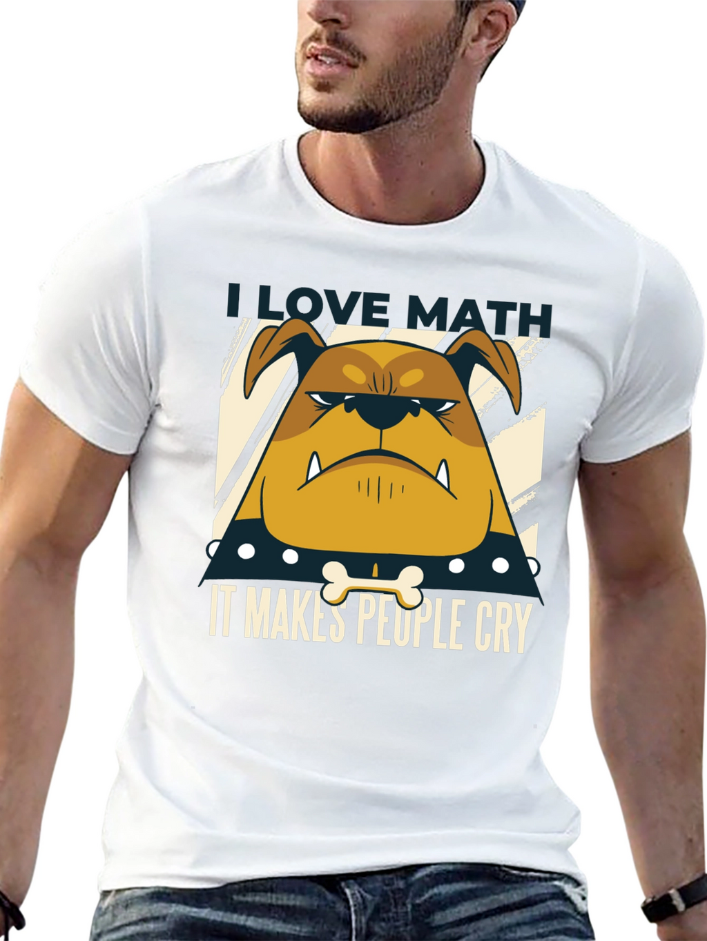 I Love Math Bulldog T-Shirt