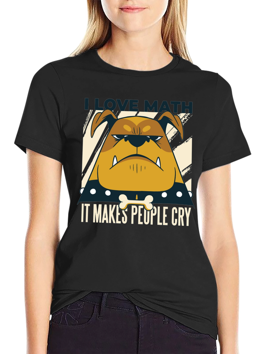 I Love Math Bulldog T-Shirt