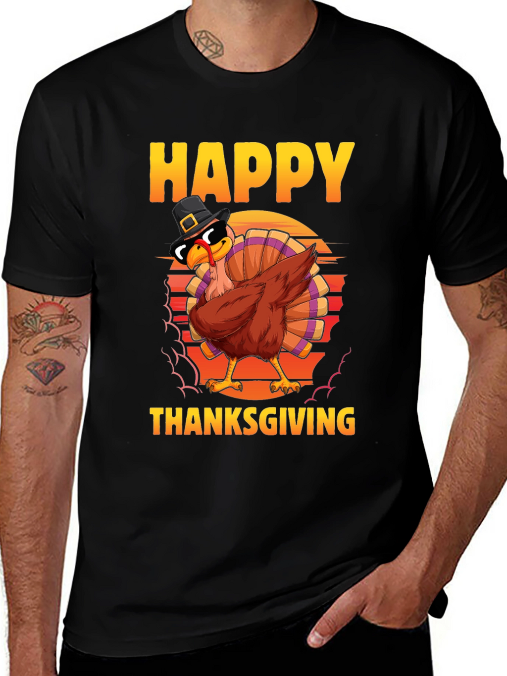 Happy Thanksgiving Turkey Dab T-Shirt