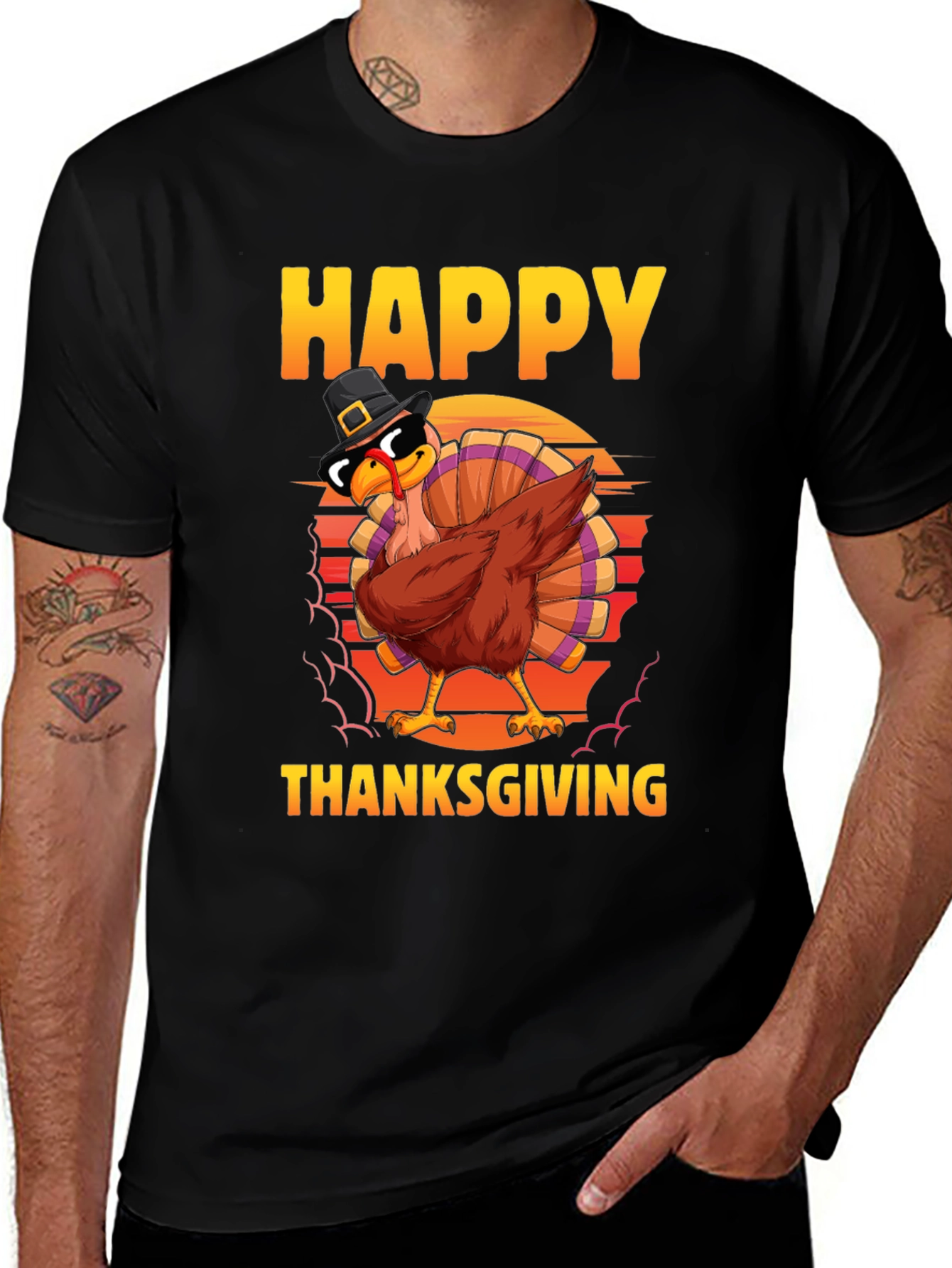 Happy Thanksgiving Turkey Dab T-Shirt