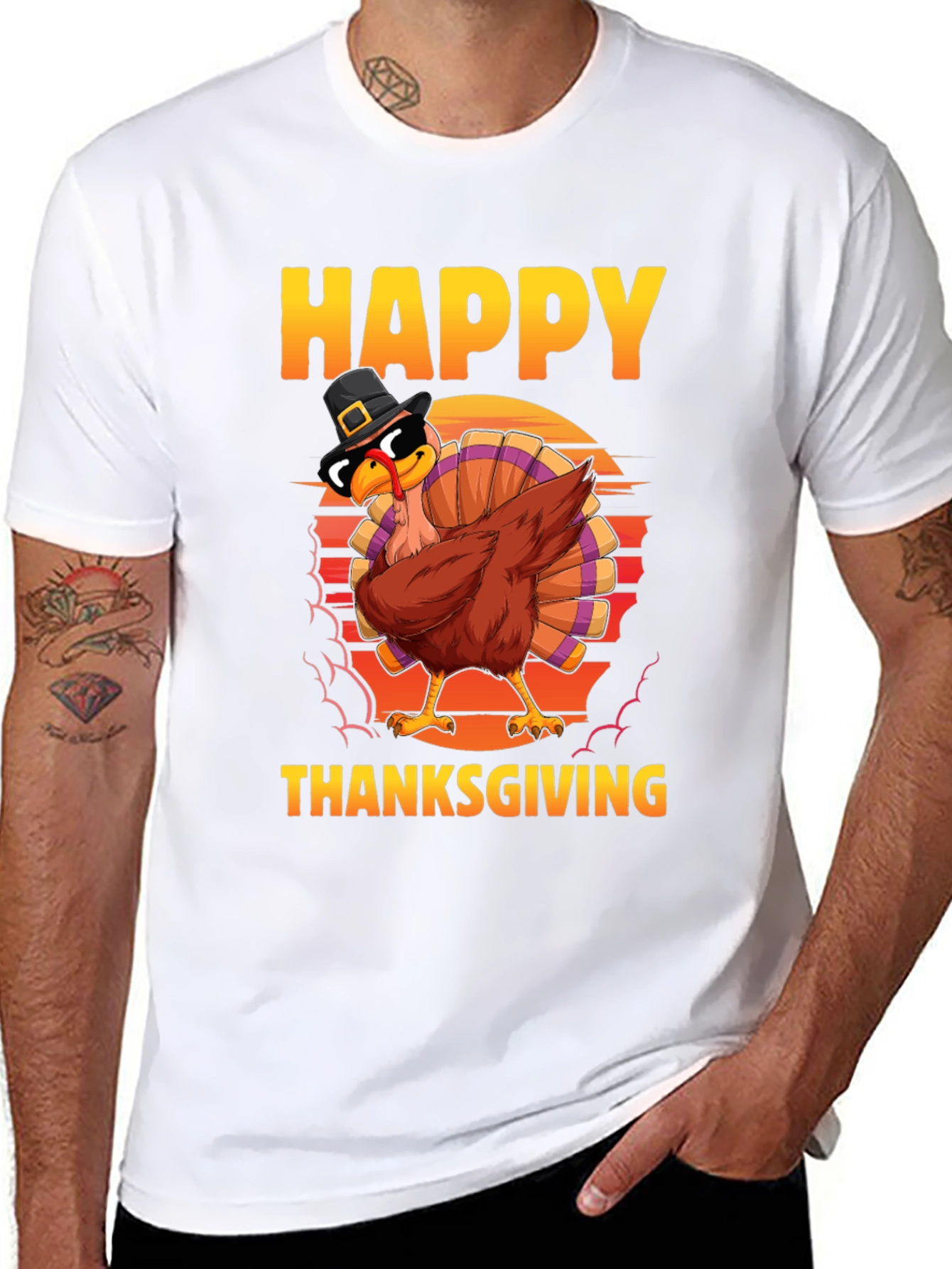 Happy Thanksgiving Turkey Dab T-Shirt