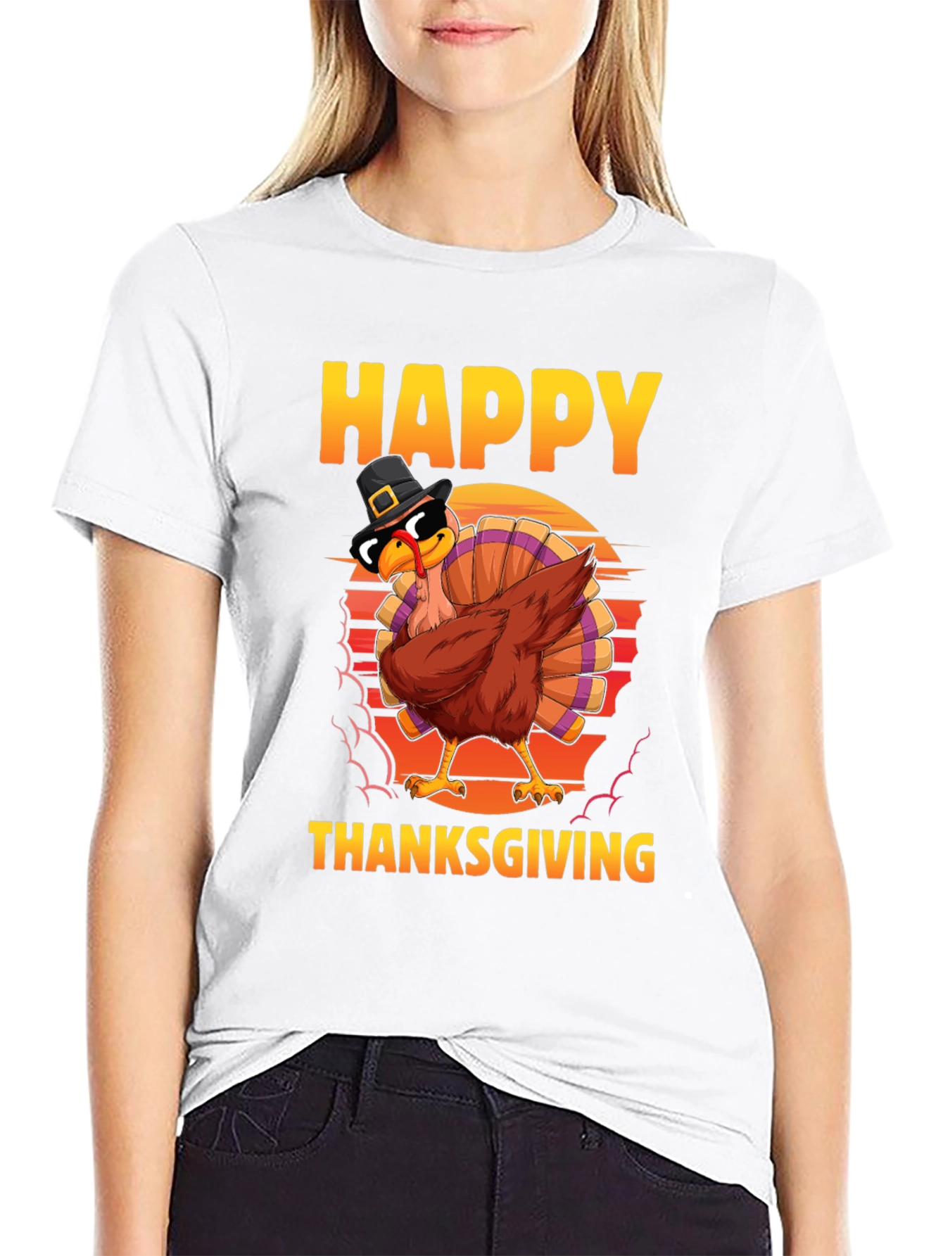 Happy Thanksgiving Turkey Dab T-Shirt