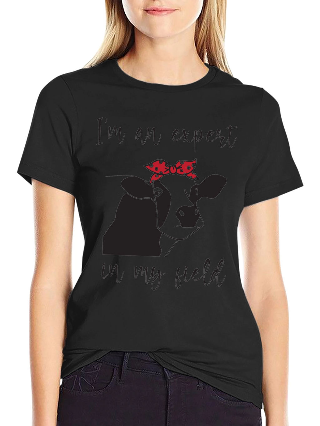 Expert in My Field Cow Graphic Tee