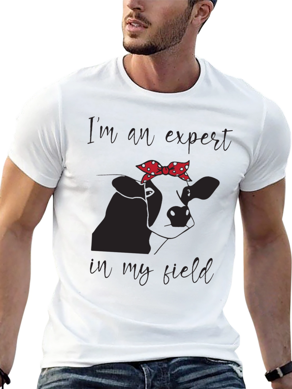 Expert in My Field Cow Graphic Tee
