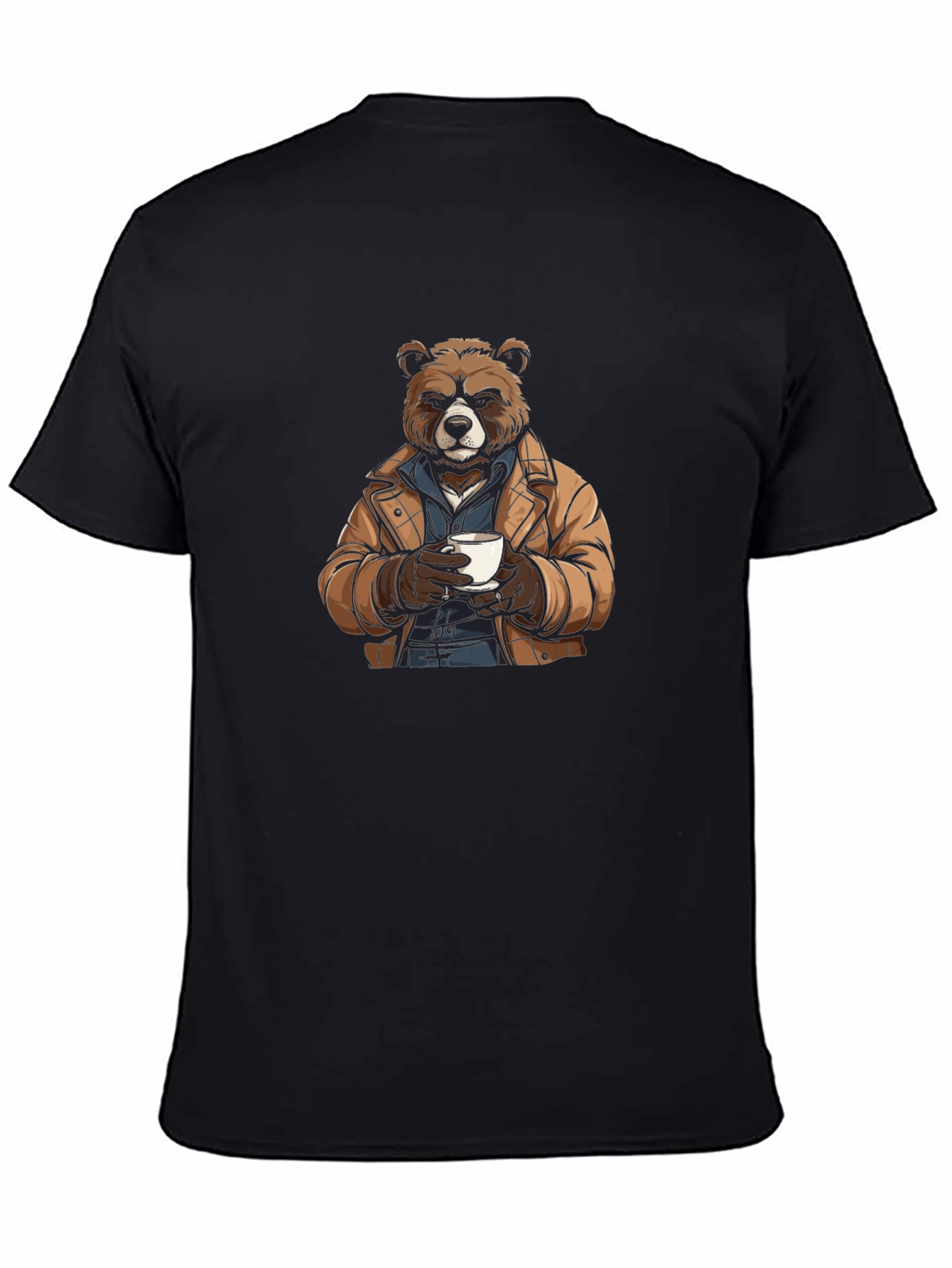 Bear with Coffee T-Shirt - Stylish & Unique