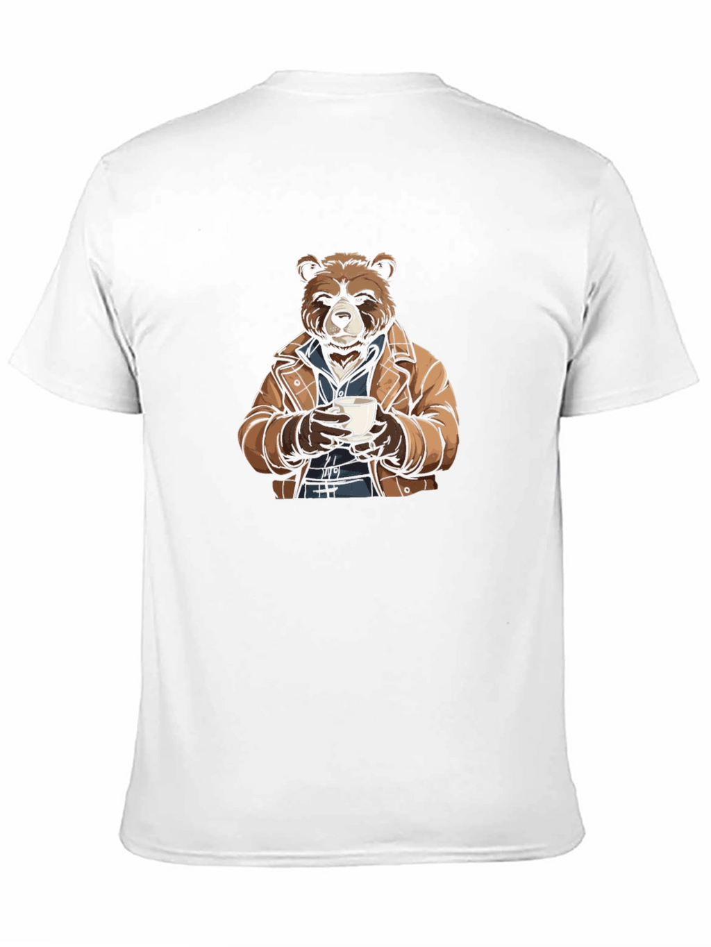 Bear with Coffee T-Shirt - Stylish & Unique