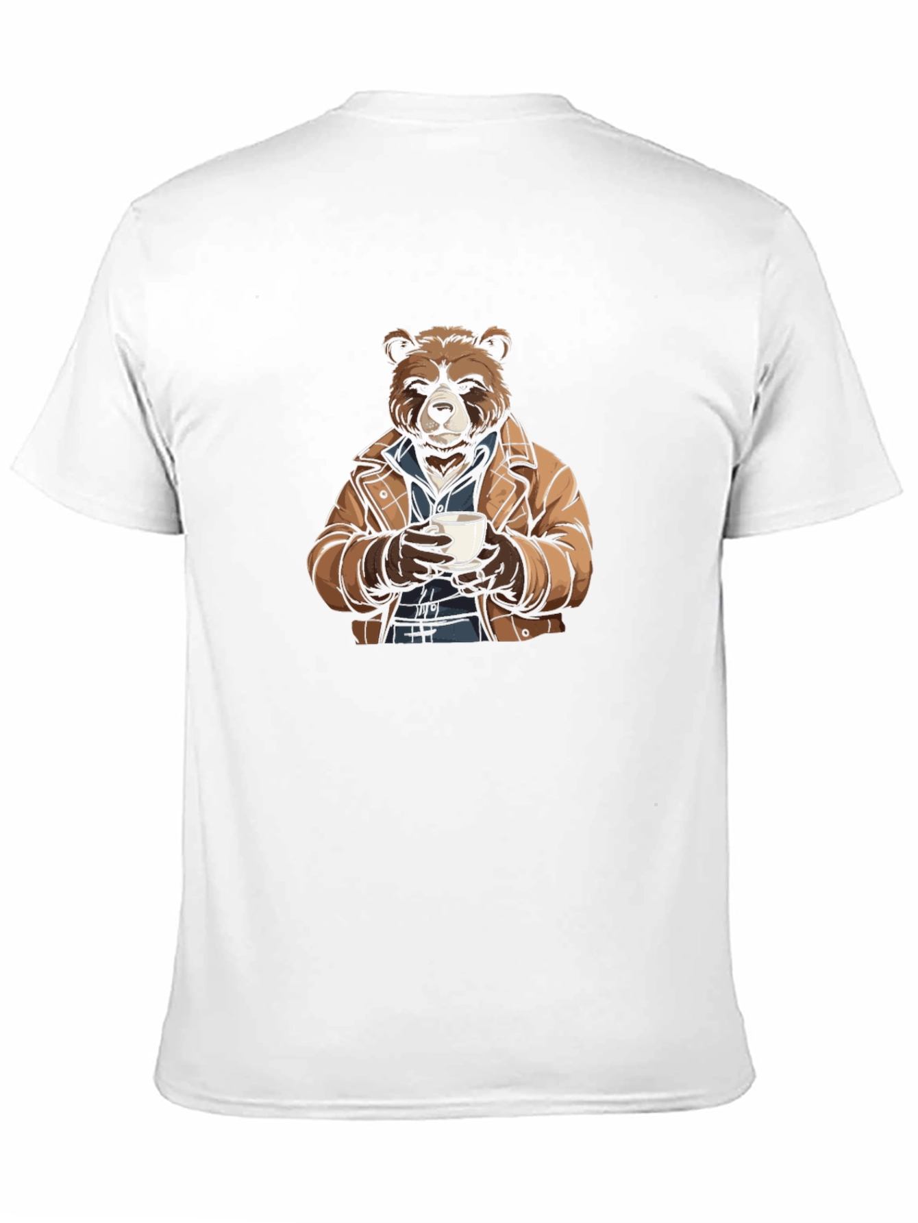 Bear with Coffee T-Shirt - Stylish & Unique