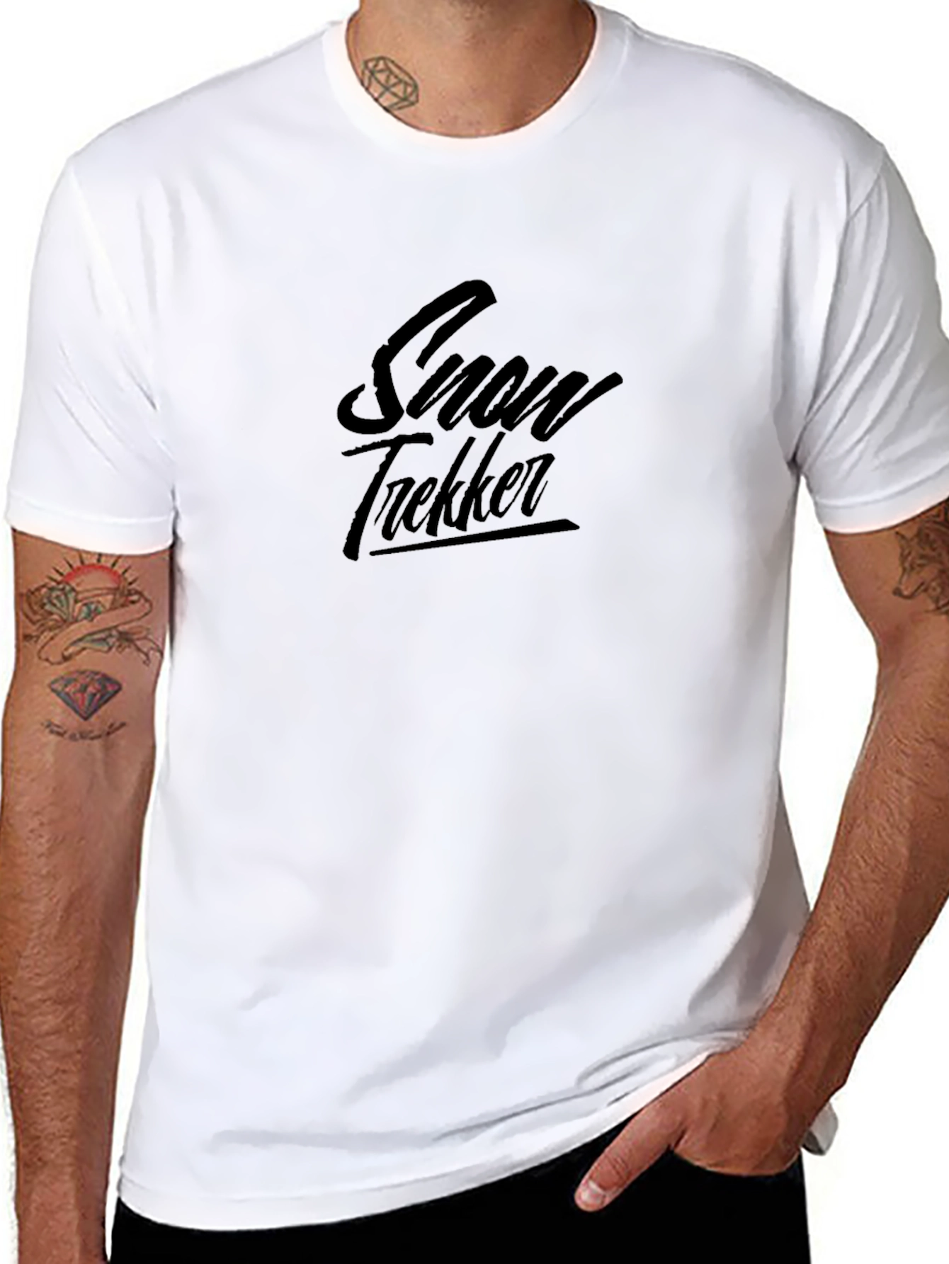 Snow Trekker Graphic Tee - Stylish Black T-Shirt